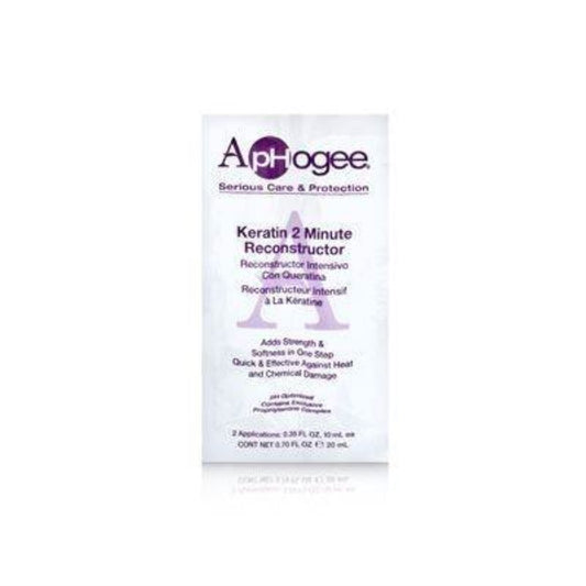 APHOGEE Intensive Two Minute Keratin Reconstructor Restores Softness & Elasticity & Repairs Damaged Hair 0.35oz/10ml (Quantity: 2 Applications)