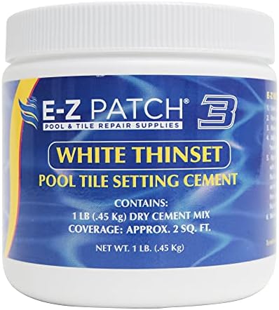 3 Pool Tile Thinset Cement for Repairs - Color Adjustable Pool Tile Adhesive (1 lb)