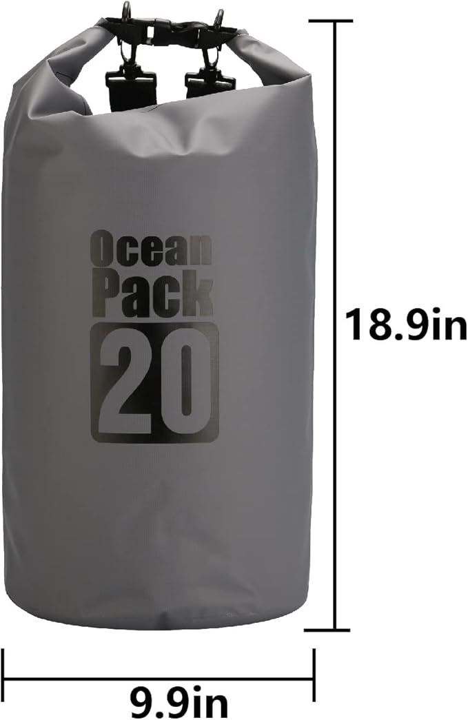 Dry Sack/Floating Waterproof Bag 2L/5L/10L/20L/30L for Boating, Kayaking, Hiking, Snowboarding, Camping, Rafting, Fishing and Backpacking