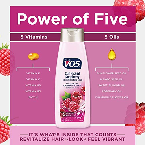 Alberto VO5 Herbal Escapes Sun Kissed Raspberry Balancing Conditioner for Unisex, 12.5 Ounce (U-HC-8697)
