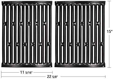 Hongso 7523 7521 7522 15 Inch Porcelain Enameled Cooking Grates 15 x 11 1/4 Replacement for Weber Spirit E-210, Spirit S 200 & 210 (with Side Control), Genesis Silver A, Spirit 500, 65904 65905 Grills