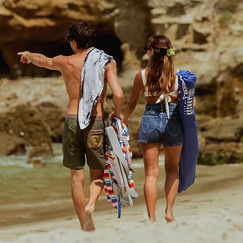AMMSUN 8 Feet Large Beach Umbrella with Sand Anchor Heavy Duty High Wind Portable Outdoor Umbrellas UV 50+ Protection Air Vent Tilt Patio Garden Pool
