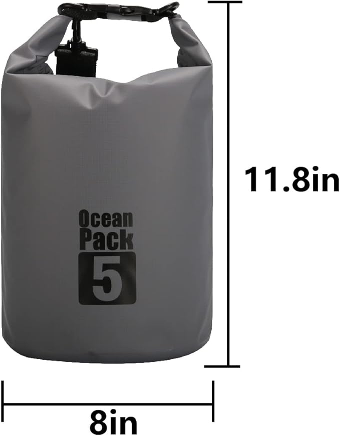 Dry Sack/Floating Waterproof Bag 2L/5L/10L/20L/30L for Boating, Kayaking, Hiking, Snowboarding, Camping, Rafting, Fishing and Backpacking