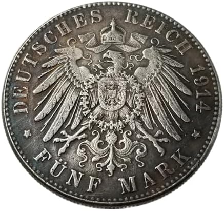 Antique German Coins, German Imperial Eagle Coins Collection, Germany Imperial Mark Vintage Ancient Coin, Lucky Feng Shui Coin, Explore History Culture (1914)