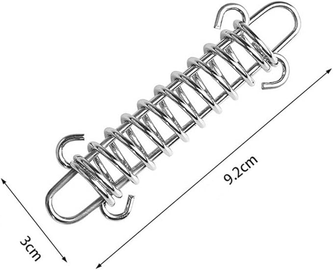 2pcs Tent Wind Spring Wind Rope Buckle,Outdoor Camping High Strength Steel Rope Buckle,Tent Fixed Buckle Spring Hook Buckle