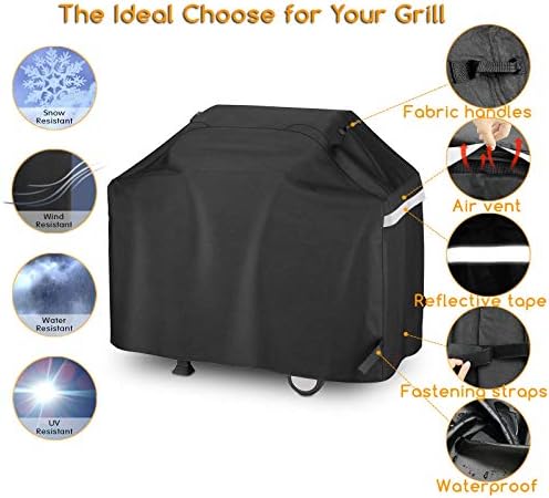 Utheer 60 Inch Grill Cover for Nexgrill 720-0830H 720-0888S 720-0888N 3, 4, 5 Burners Gas Grills, Dyna Glo DGF493PNP-D, for Weber Brinkmann CharBroil Jenn Air and more, Heavy Duty Waterproof