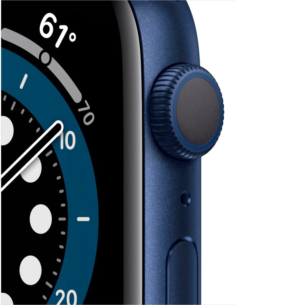 Apple Watch Series 6 (GPS + Cellular, 40mm) - Blue Aluminum Case with Deep Navy Sport Band (Renewed)