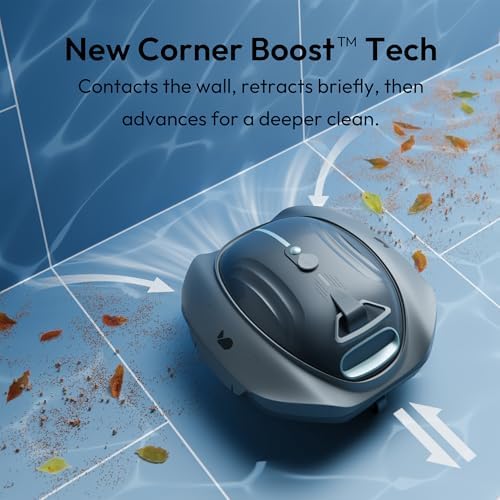 Bubot 300P Pool Vacuum, Cordless Robotic Pool Cleaner with Superior Suction Power, Bluehole Suction, DirtLock 2.0, Auto-Parking for Above-Ground Flat Pools up to 850 Sq.Ft, Space Gray