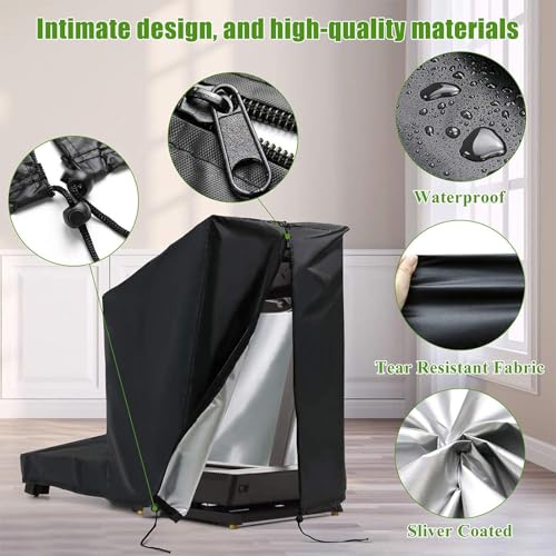 AHTCPO Treadmill Cover for Non-Folding Home Treadmill with Zipper and Drawstring Indoor or Outdoor Use(206 * 90 * 72cm)
