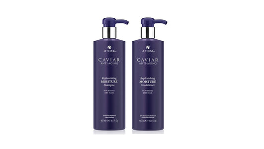 Alterna Haircare CAVIAR Anti-Aging Replenishing Moisture Shampoo and Conditioner Jumbo Set, 16.5oz each | Protects, Restores and Hydrates | Sulfate Free
