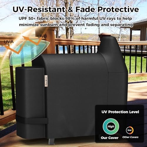 Grill Cover for Pit Boss 820 Deluxe/Pro 850,[900D Strong Tear-Resistant] Rip-Proof Pellet Smoker Cover for Pitboss,Waterproof Grill Cover for Pit Boss Pro Series 820/850,Competition 820/850