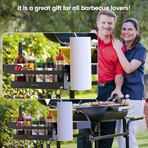 Geesta Upgraded Griddle Caddy for 28"/36" Blackstone Griddles, BBQ Accessories Storage Box with Paper Towel Holder