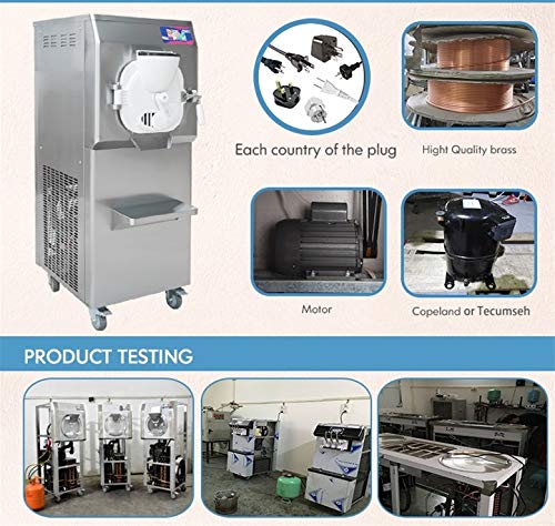 Kolice ETL Certificate Commercial Hard ice Cream Machine, Gelato Hard ice Cream Making Machine, Hard ice Cream Maker, Batch Freezer-Italy Designed Extra Strong Door, 9-11 gal per Hour
