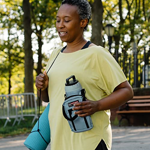 NATURE PIONEOR Water Bottle Holder with Strap 25 32 40 64 oz Insulated Water Bottle Carrier Sling Sleeve for Hiking,Outdoor Camping,Gym