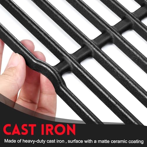 GGC 7522 7521 15" Grill Grates Replacement for Weber Genesis Silver A, Cast Iron Grate Grid for Weber Spirit E/S 200 E/S210, Spirit 500