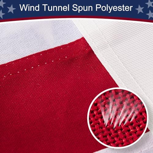 American Flag 3x5 ft Heavy Duty TearProof Series, All Weather High Wind US Flag, Premium Spun Polyester with Embroidered Stars, Sewn Stripes, Brass Grommets for Outdoor Use