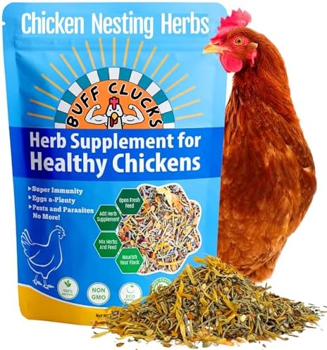 Chicken Nesting Herbs for Backyard Chickens - All-Natural Aromatic Blend for Nesting Boxes & Chicken Coop - Plant-Based Herb Treat for Refreshing The Coop, Egg Production, USA (12 oz)