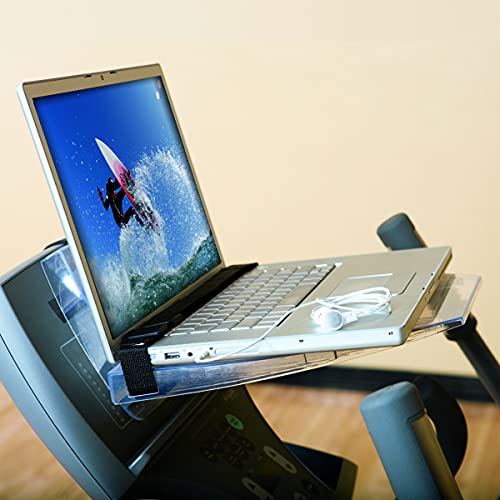 SurfShelf Treadmill Desk Attachment for Bikes and Ellipticals too, Treadmill Laptop Holder, Treadmill Desk Stand, Treadmill Table, Laptop Stand for Treadmill, Elliptical Laptop Holder, Bike Desk Table