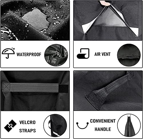 Grisun 7113 Grill Cover for Weber Q100 Q120 Q1000 Q1200 Q200 Q220 Q2000 Q2200 Q2400 Series Gas Grills, 600D, Waterproof, Anti-Fade Heavy Duty Grill Cover for Weber Q Series
