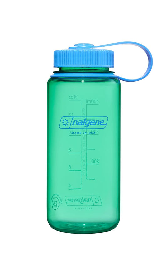 Nalgene Water Bottle - Lightweight Sustain Tritan BPA-Free Shatterproof Bottle for Backpacking, Hiking, Gym, 16 OZ, Wide Mouth, Pastel Green