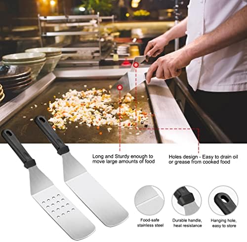 39PCS Griddle Accessorie Kits, Outdoor Grilling Tools for Blackstone and Camp Chef, Stainless Steel BBQ Accessorie Grill Spatula Set With Basting Cover Chopper, Scraper, Bottle, Tongs, Egg Mold