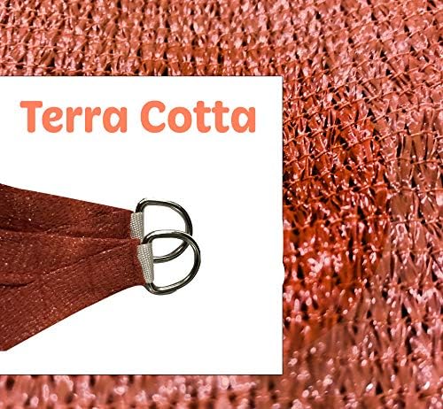 BACKYARD EXPRESSIONS PATIO · HOME · GARDEN | 10'x10'x10' Triangle Sun Shade Sail | UV Blocking Weather Resistant Sun Canopy | Backyard, Deck, Patio, Events (Terra Cotta)