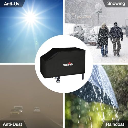 Stanbroil 28" Griddle Cover for Blackstone 2 Burner Grills, 600D Heavy Duty Waterproof Anti-UV Canvas Flat Top BBQ Cover for Blackstone 28" Outdoor Cooking Gas Grill Griddle