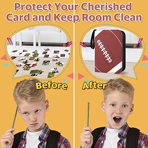 Mlikero 9-Pocket Football Card Binder, Trading Card Holder with Sleeves Card Collectors Album Hold Up to 720 Cards, Fit for Football Cards Baseball Cards Sport Trading Cards…