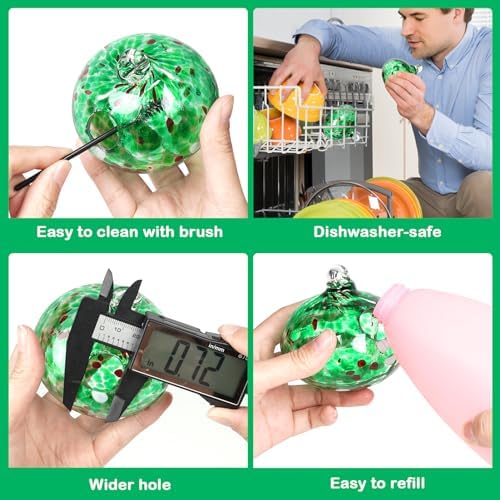 Charming Wind Chimes Hummingbird feeders for Outdoors Hanging ant and bee Proof,Never Leak,Perfect Garden Decor for Outside(Green)…