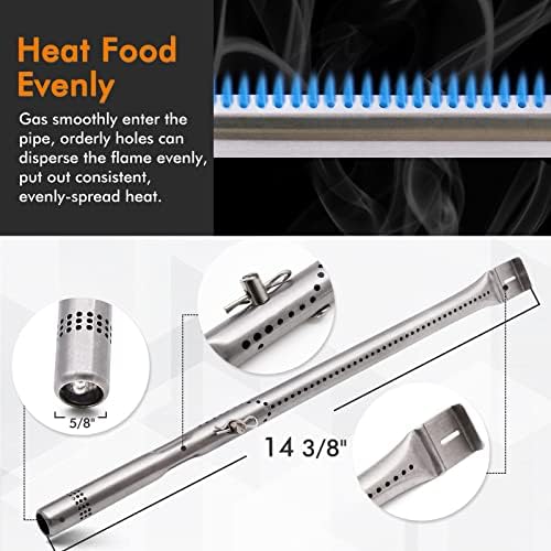 Grill Replacement Parts for Charbroil Advantage Series 3 Burner 463343015, 463642116, 463435115, 463436815, 463335115 Gas Grills, Stainless Pipe Burner, Heat Plate, Carryover Tube, Igniters.