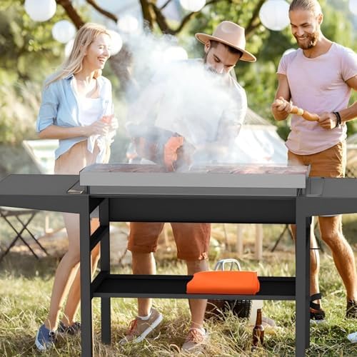 Silicone Griddle Cover Mat for Blackstone 36 Inch, Full Wrap-Around Flat Top Cover, Heavy Duty Food-Grade Grill Buddy Mats, All Season Griddle Top Protective for Grill Accessories
