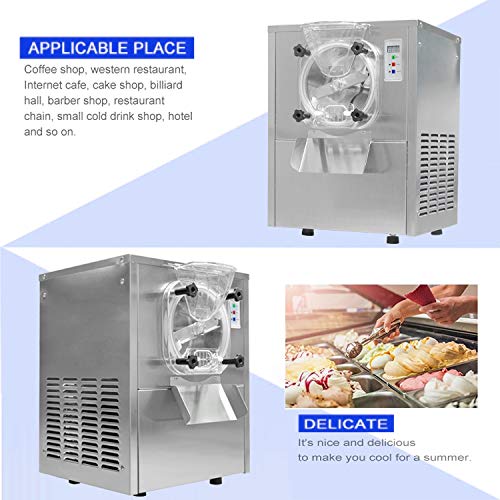 Kolice Commercial Desktop Hard ice Cream Machine, Counter top Hard ice Cream Maker, Gelato Ice Cream Machine, Snack Food Machine for Restaurant, Snack Bar, Ice Cream Shop