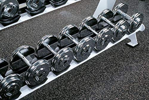 American Floor Mats 3/8in (9mm) Thick 10% Tan 4' x 3' Heavy Duty Rubber Rolls, Protective Exercise Mats, Home Gym Rubber Flooring