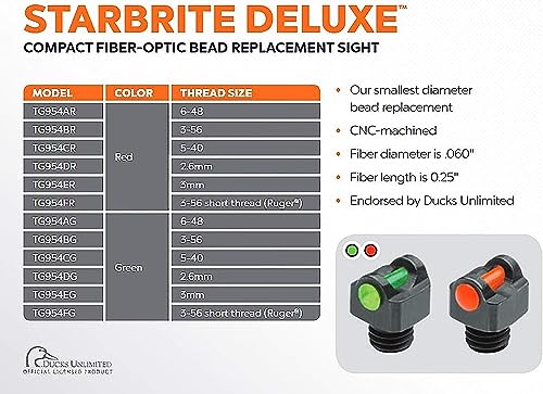 TRUGLO Starbrite Deluxe Fiber Optic Sight 3-56 Green