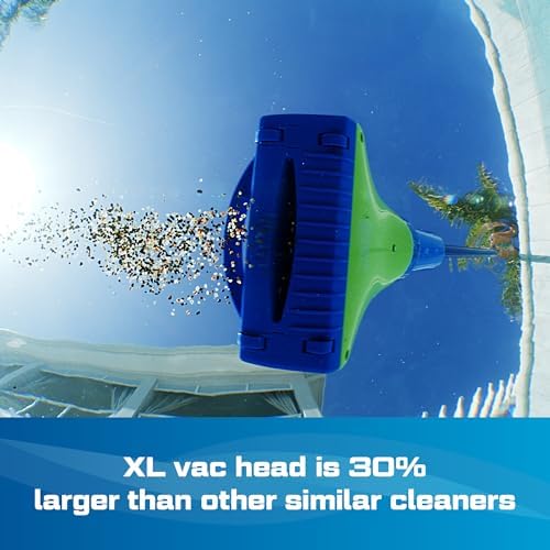 POOL BLASTER Aqua Broom Sweep XL Cordless Rechargeable Pool Vacuum for Hot Tub, Spa & Spot Cleaning in Above Ground & Inground Pools, 40 Min Run Time, Pole Set, Battery-Powered Hot Tub Vacuum Spa Vac