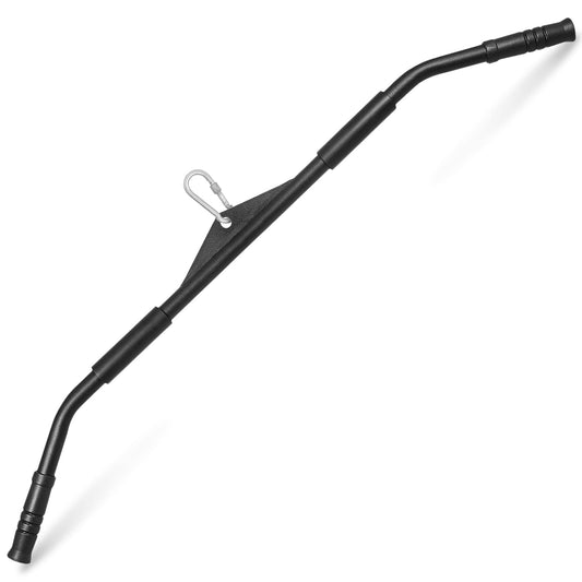 Yes4All Wide Grip LAT Pull Down Bar Attachments with Rubber Handles/Curl LAT Pulldown Attachment for Gym Equipment, Press Down Bar/Cable Attachment Rubber Handgrips