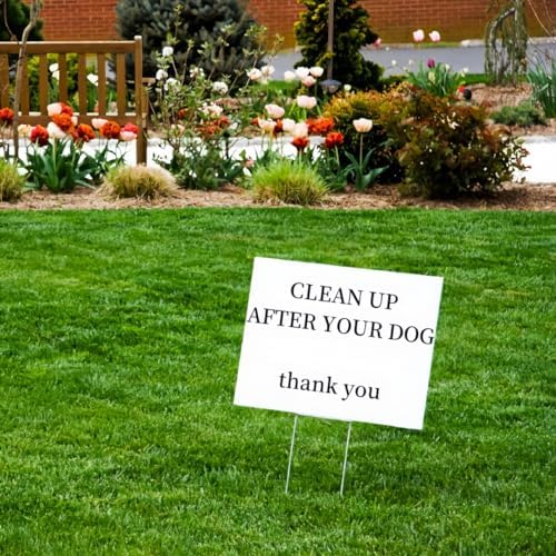 10 Pack 18 x 12 Inches White Corrugated Plastic Yard Sign with Metal Stakes for Birthday, Real Estate Garage Sale Signs, Rent, Guidepost Decorations