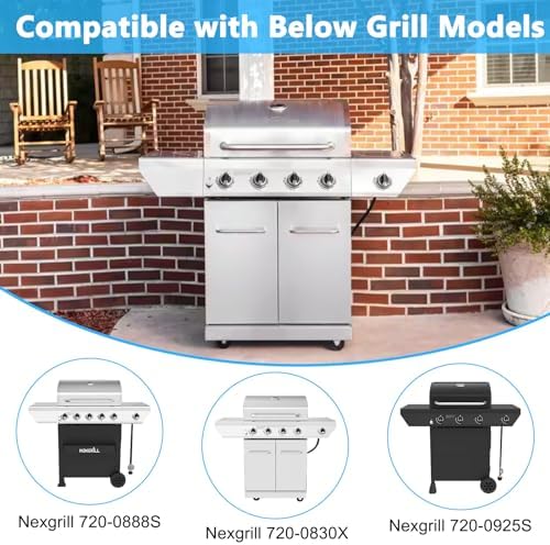 Adviace Replacement Parts for Nexgrill 720-0830X 720-0888S, 4-Pack Grill Burners Igniters Flame Tamers Kit Replacement for Nexgrill 4 Burner 720-0830X Gas Grill