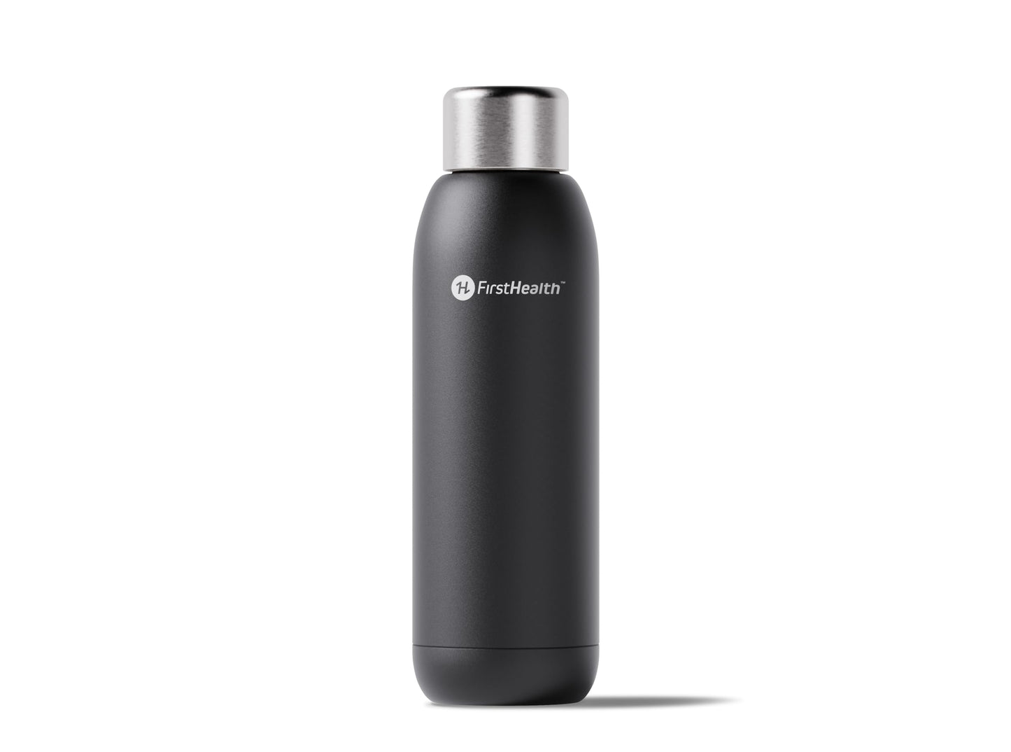 FIRSTHEALTH UV Self Cleaning and Water Purifying Bottle -18 Ounce Insulated Rechargeable Stainless-Steel Tumbler, Reusable, Kills 99.9% of Germs, Bacteria. Keeps Hot for 12-HR or Cold for 24-HR