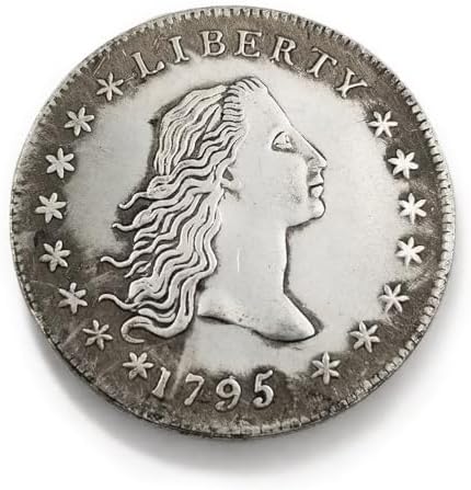 Antique Silver Coins, American Ancient Coin Collection, Flowing Hair Silver Dollar & Morgan Dollar Coin, U.S. Old Coins for Collectors, Commemorative Coins (Flowing Hair 1795)