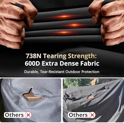 Grill Cover for Pit Boss 820 Deluxe/Pro 850,[900D Strong Tear-Resistant] Rip-Proof Pellet Smoker Cover for Pitboss,Waterproof Grill Cover for Pit Boss Pro Series 820/850,Competition 820/850