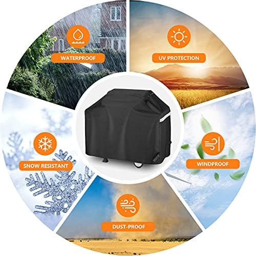 Utheer 60 Inch Grill Cover for Nexgrill 720-0830H 720-0888S 720-0888N 3, 4, 5 Burners Gas Grills, Dyna Glo DGF493PNP-D, for Weber Brinkmann CharBroil Jenn Air and more, Heavy Duty Waterproof