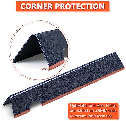 QuliMetal 17" Flavorizer Bars for Weber Genesis II E-410/E-415/E-435, Grill Parts for Weber Genesis II LX E-440 Series Gas Grills, Porcelain Steel Grill Replacement Parts for Weber GS4 66033 66796