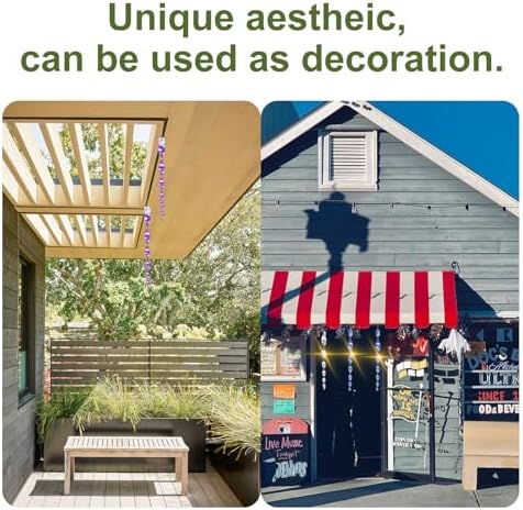 OFFO Bird Scarer Rods 11.5 in (40 PCS) Reflective Bird Device Outdoor Bird Scarer to Keep Pigeon and Woodpecker Away from Garden or Yard, Blue.