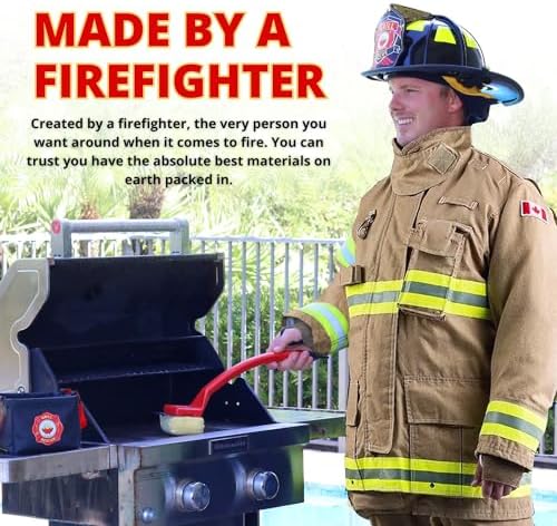 Grill Rescue Griddle Brush –Bristle-Free, Heavy-Duty Griddle Cleaner for Flat Tops & BBQ Griddles | Heat Resistant, Safe for Nonstick Surfaces, Cast Iron & Stainless Steel (Griddle Head)