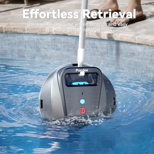 X1 Robotic Pool Vacuum, Cordless Pool Cleaner with 120 Mins Runtime, Auto-Parking, 2.5h Fast Charging, Ideal for Above Ground Pool and Flat-Bottom Inground Pools up to 850 sq.ft