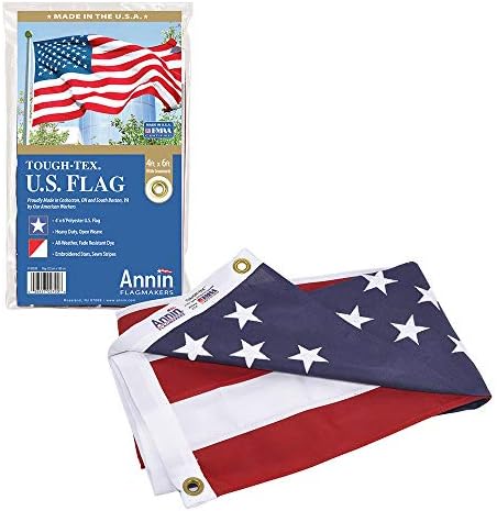 Annin Flagmakers (2720) Tough-Tex American Flag, Made in USA, 4 x 6 Feet, Polyester