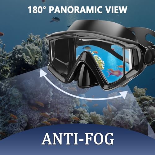 AQUA A DIVE SPORTS Diving mask Anti-Fog Swimming Snorkel mask Suitable for Adults Scuba Dive Swim Snorkeling Goggles Masks