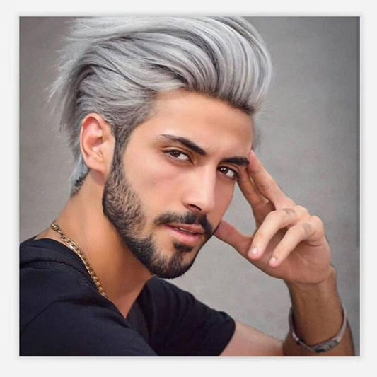 Amiable toupee for men 0.02-0.04mm Ultra Thin Skin All V-looped Mens Hairpieces European Virgin Human Hair System for Men Soft Skin V-looped mens toupee mens hair piece Color#1B Off black