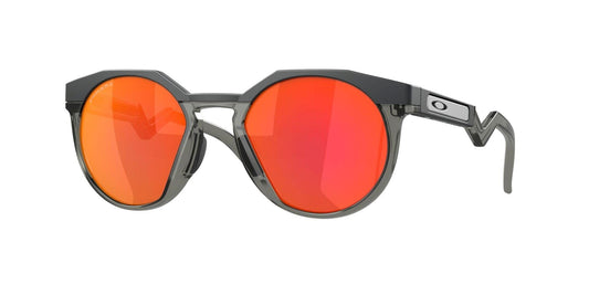Oakley Men's OO9242 HSTN Round Sunglasses, Matte Carbon/Prizm Ruby, 52 mm